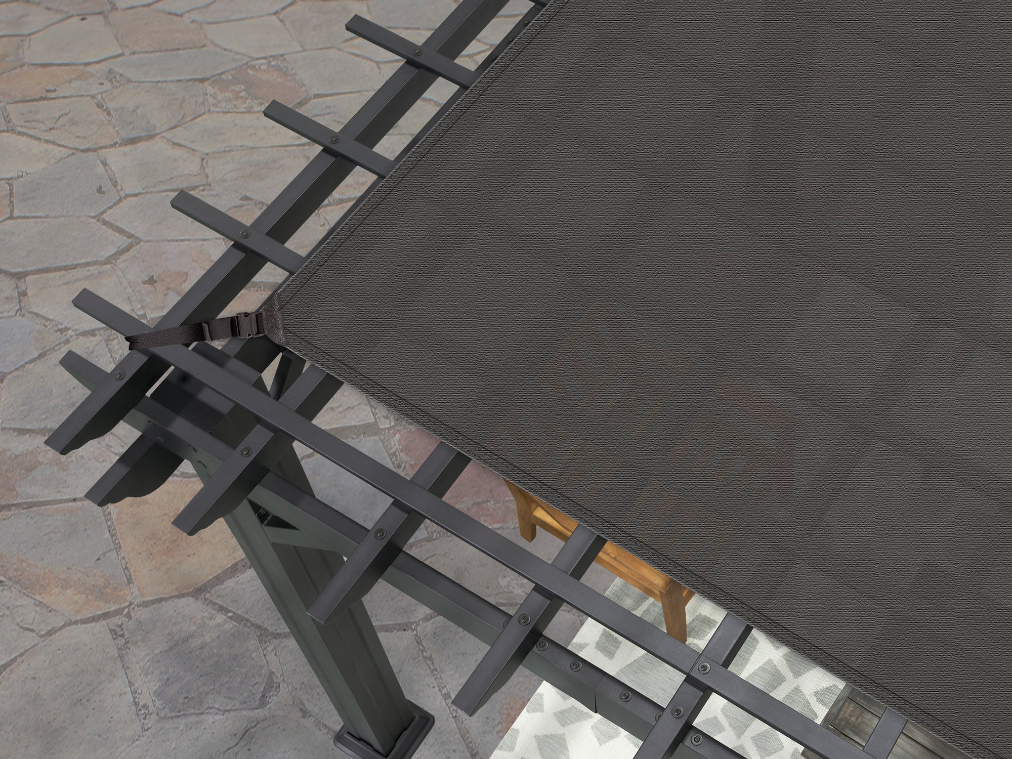 Stratford | 12x10 Steel Pergola – Black - Image 6