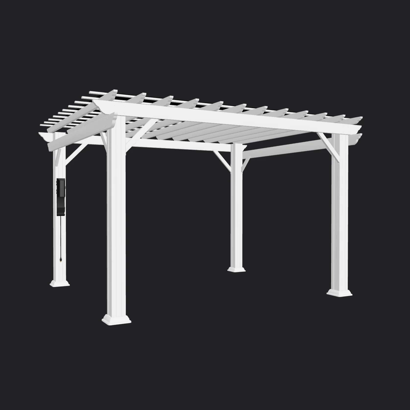 Stratford | 12x10 Steel Pergola – White - Image 11