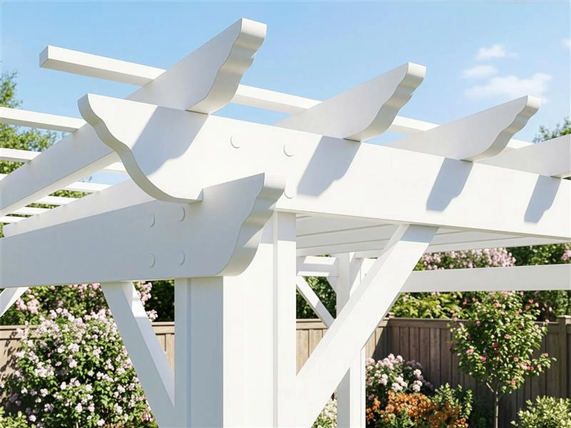 Stratford | 12x10 Steel Pergola – White - Image 6