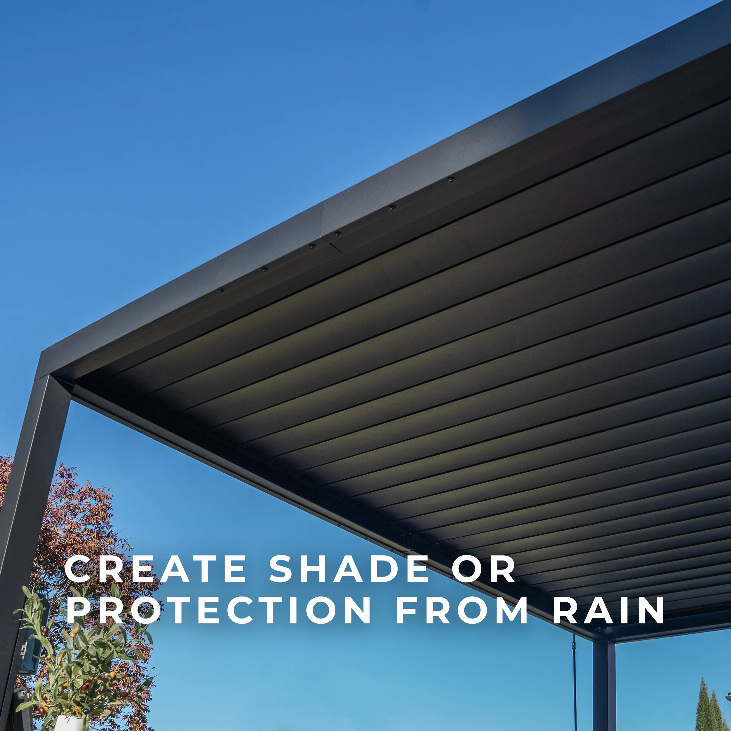 16x10 Sarasota Steel Louvered Pergola - Image 7