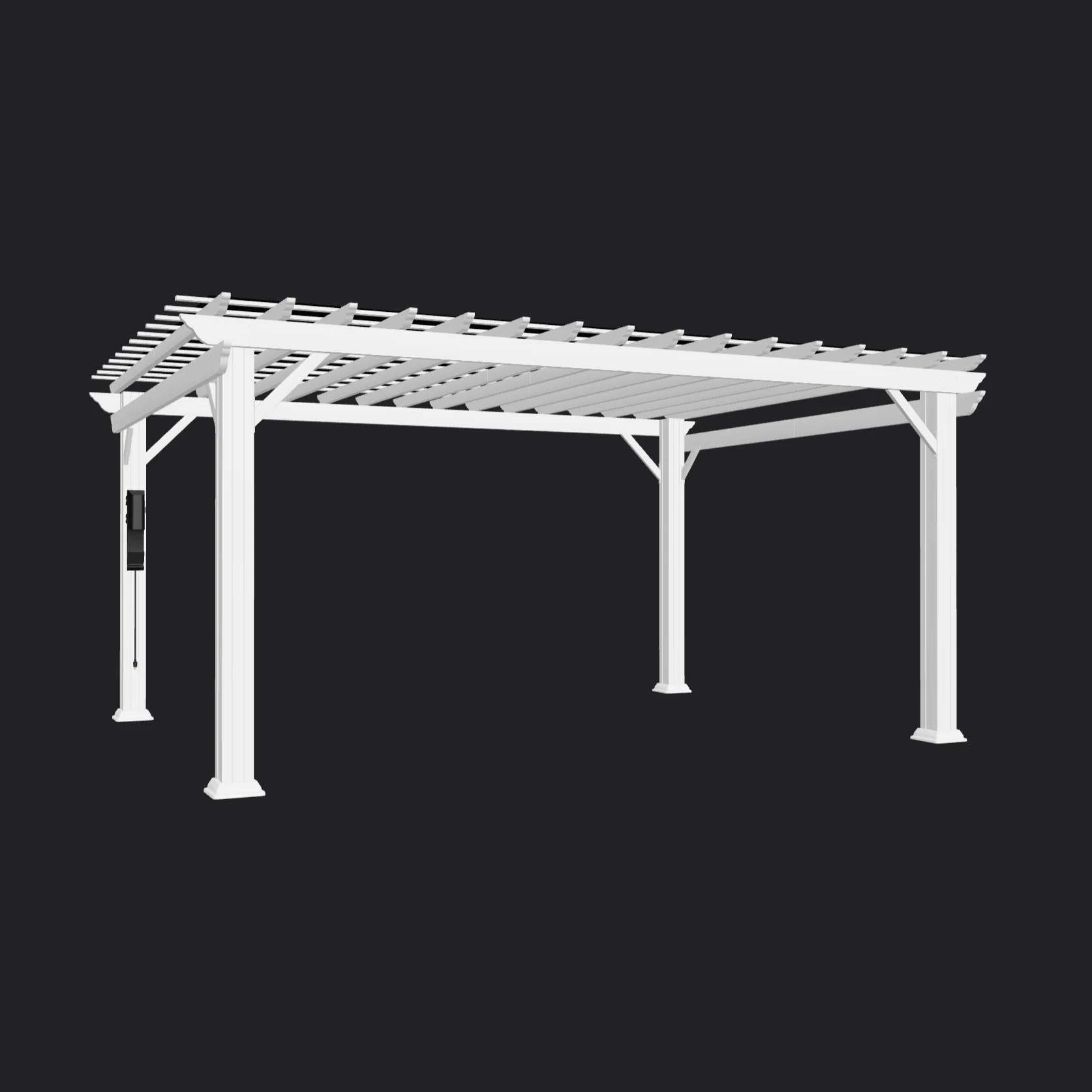 Stratford | 16x12 Steel Pergola – White - Image 11