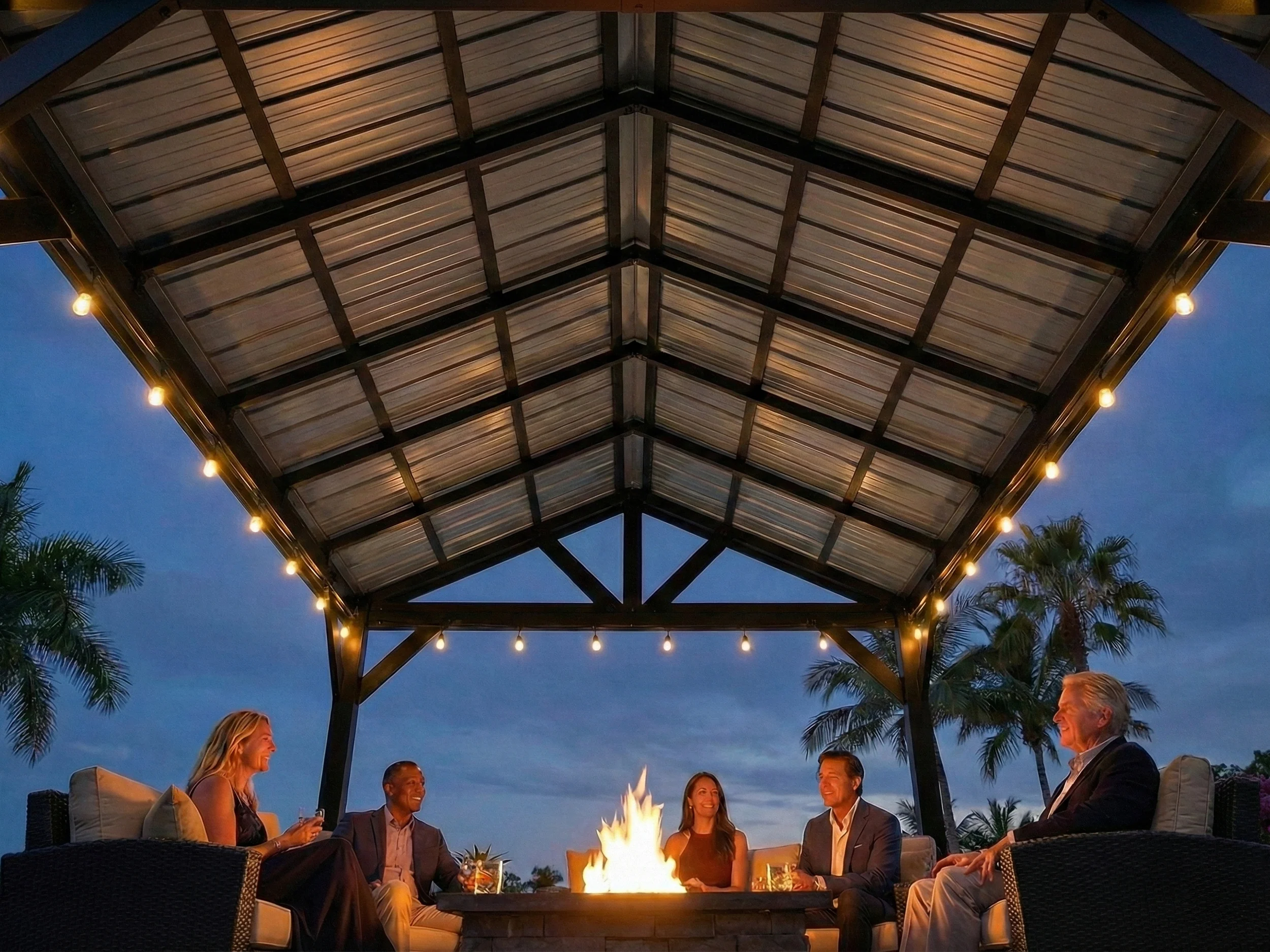 Lancaster | 16x14 Steel Gazebo with Gable Roof - Image 11