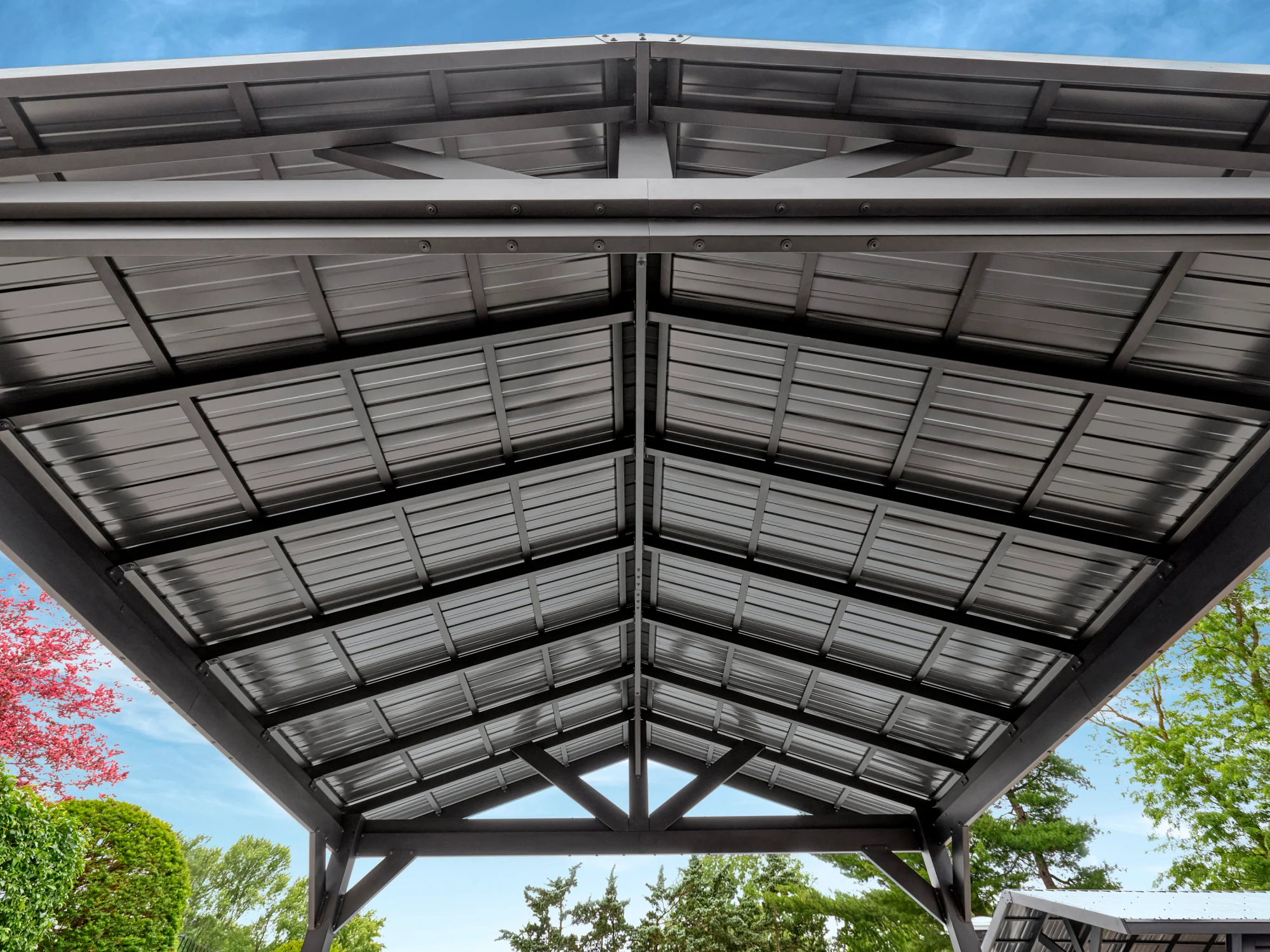 Lancaster | 16x14 Steel Gazebo with Gable Roof - Image 6