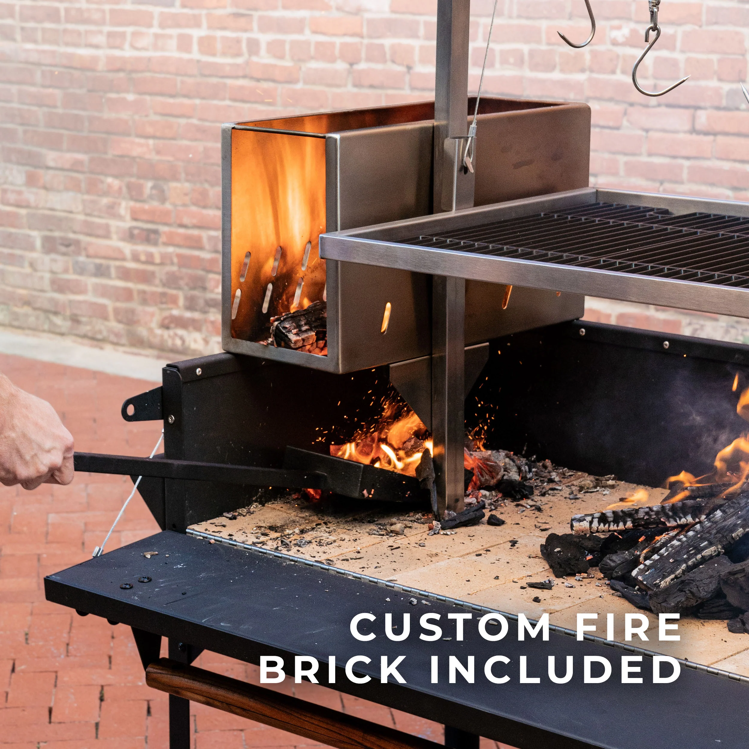 Premium Argentine/Santa Maria BBQ Grill with Wood Fire and Charcoal Grill - Image 4