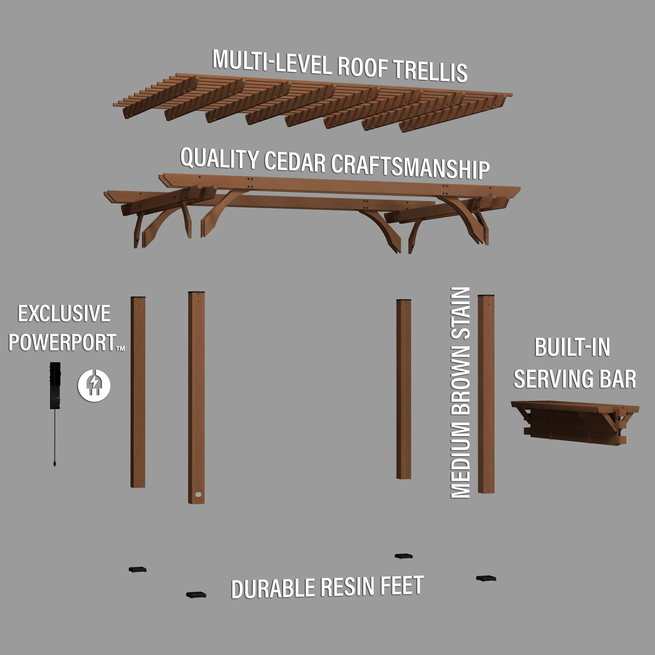 14x10 Ashland Pergola - Image 9