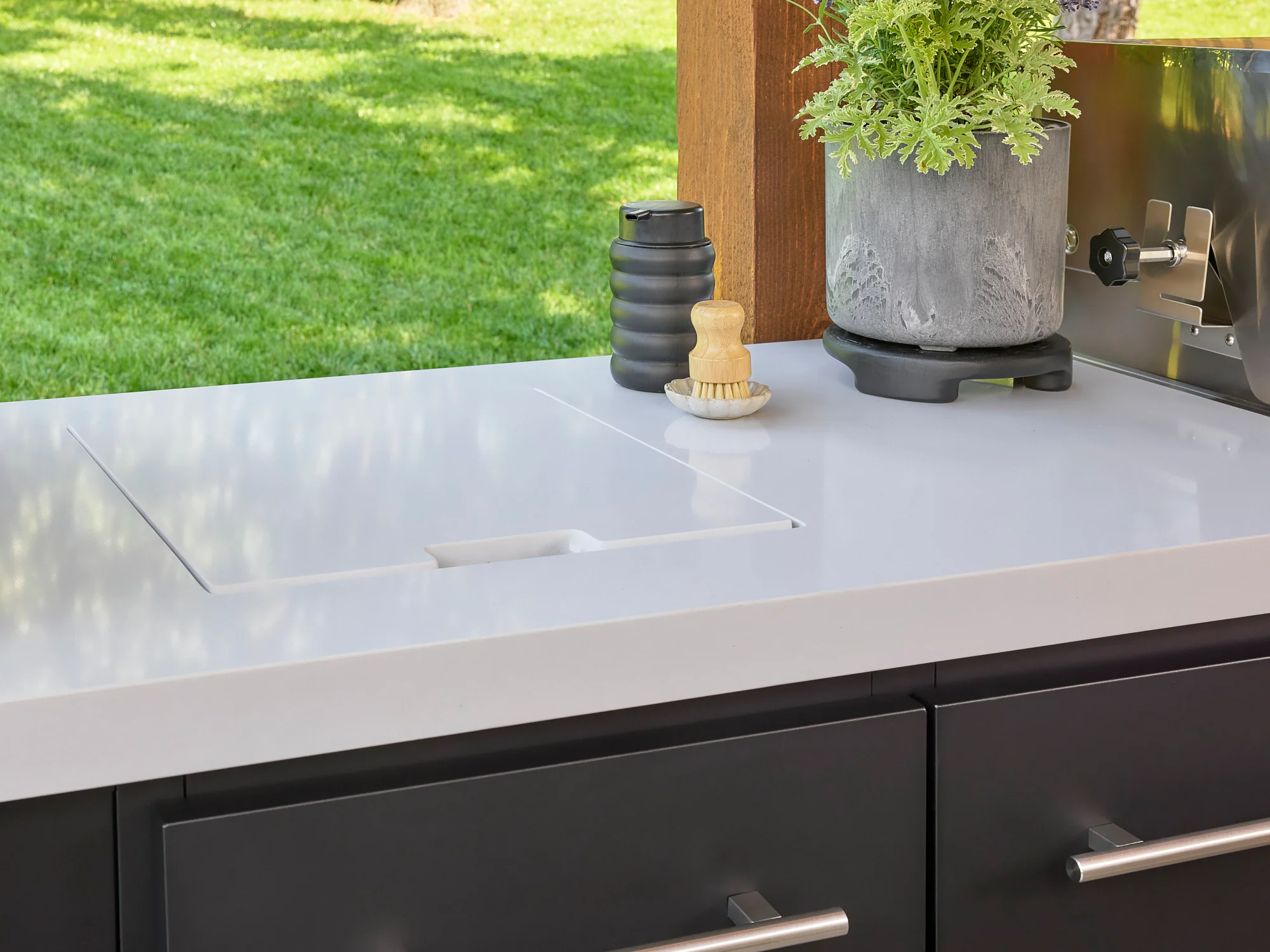 Emory | 12-Foot Outdoor Kitchen Island with Built-In Grill & Griddle - Image 8