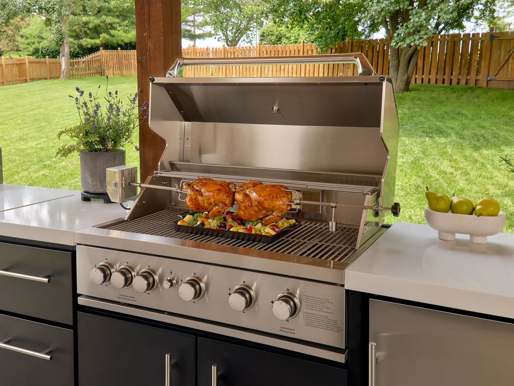 Emory | 12-Foot Outdoor Kitchen Island with Built-In Grill & Griddle - Image 4