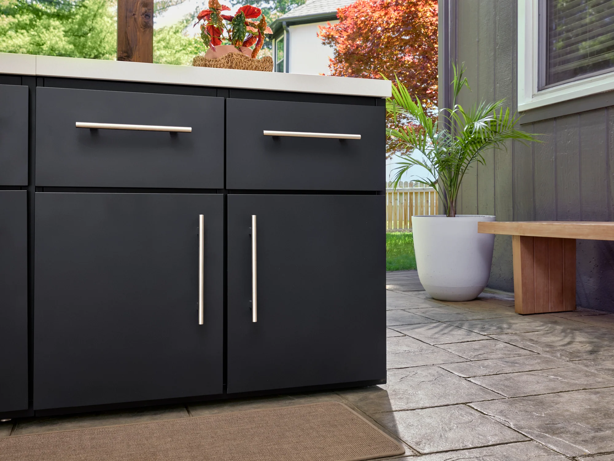 Emory | Corner Outdoor Kitchen Island with Bar Seating & Built-In Grill – Left - Image 13