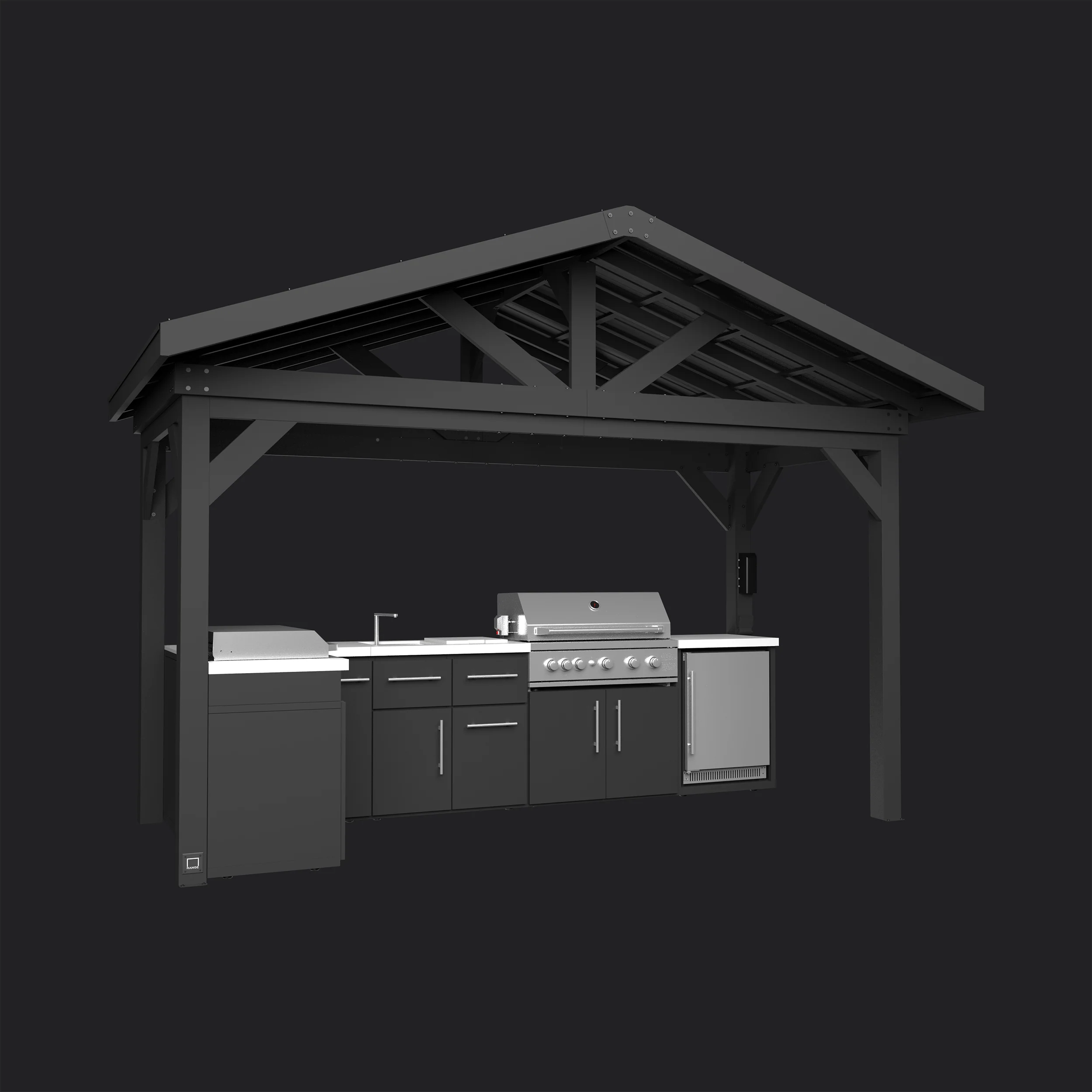 Lancaster | L-Shape Outdoor Kitchen with Built-In Grill & Griddle - Image 18