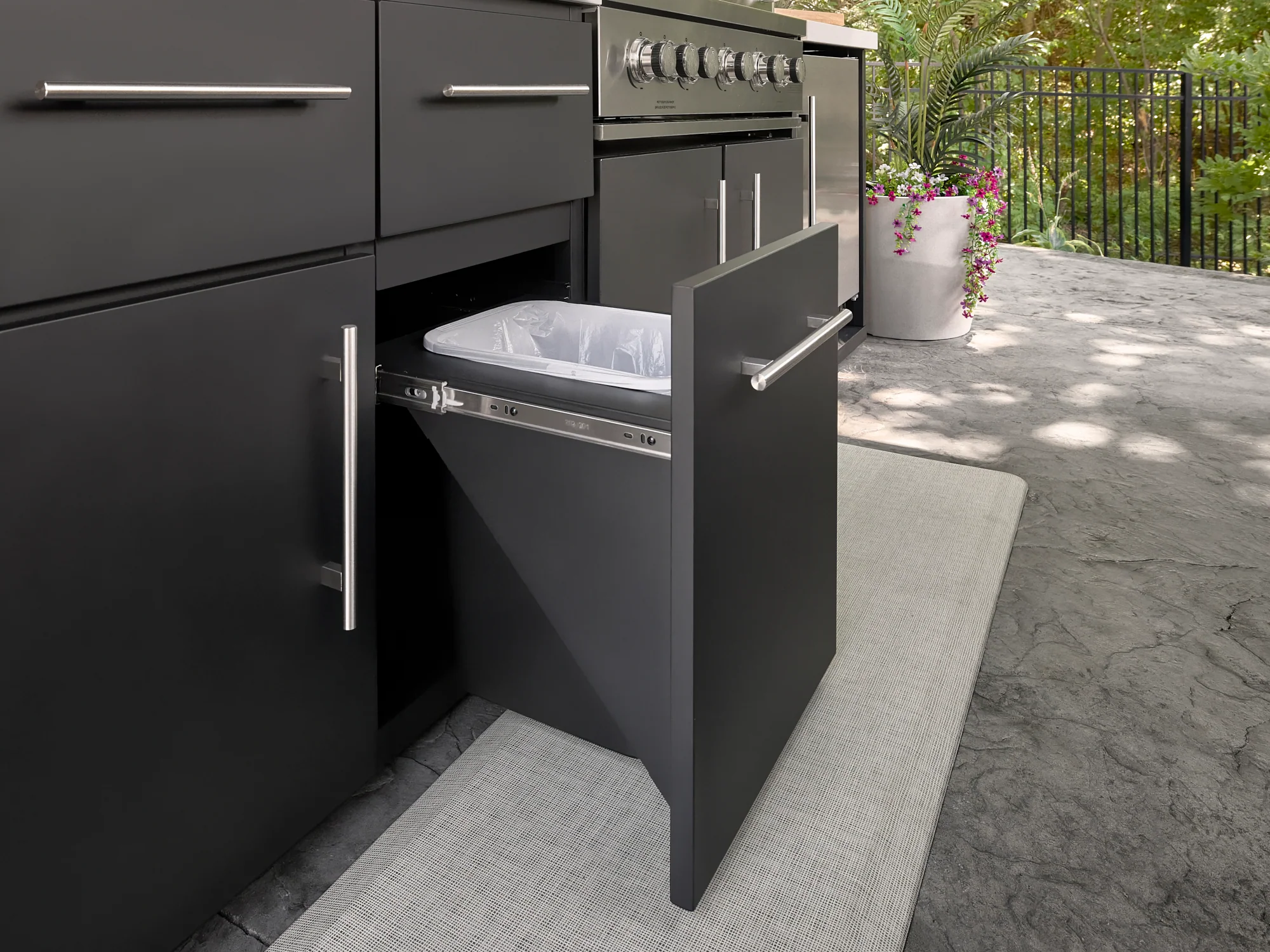 Lancaster | Covered Linear Outdoor Kitchen with Built-In Grill - Image 12