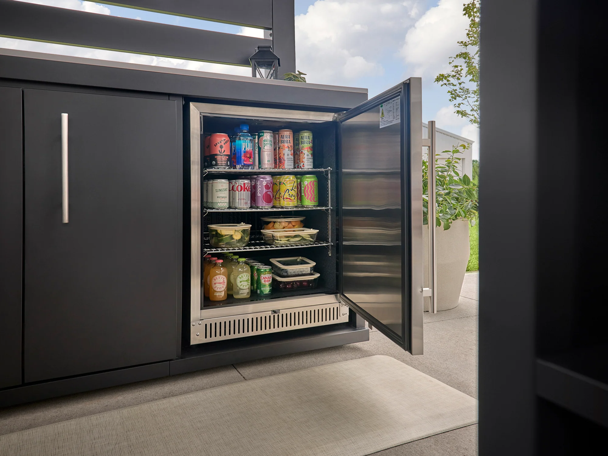 Langston | Covered Appliance-Ready Outdoor Kitchen with Refrigerator & Sink - Image 6