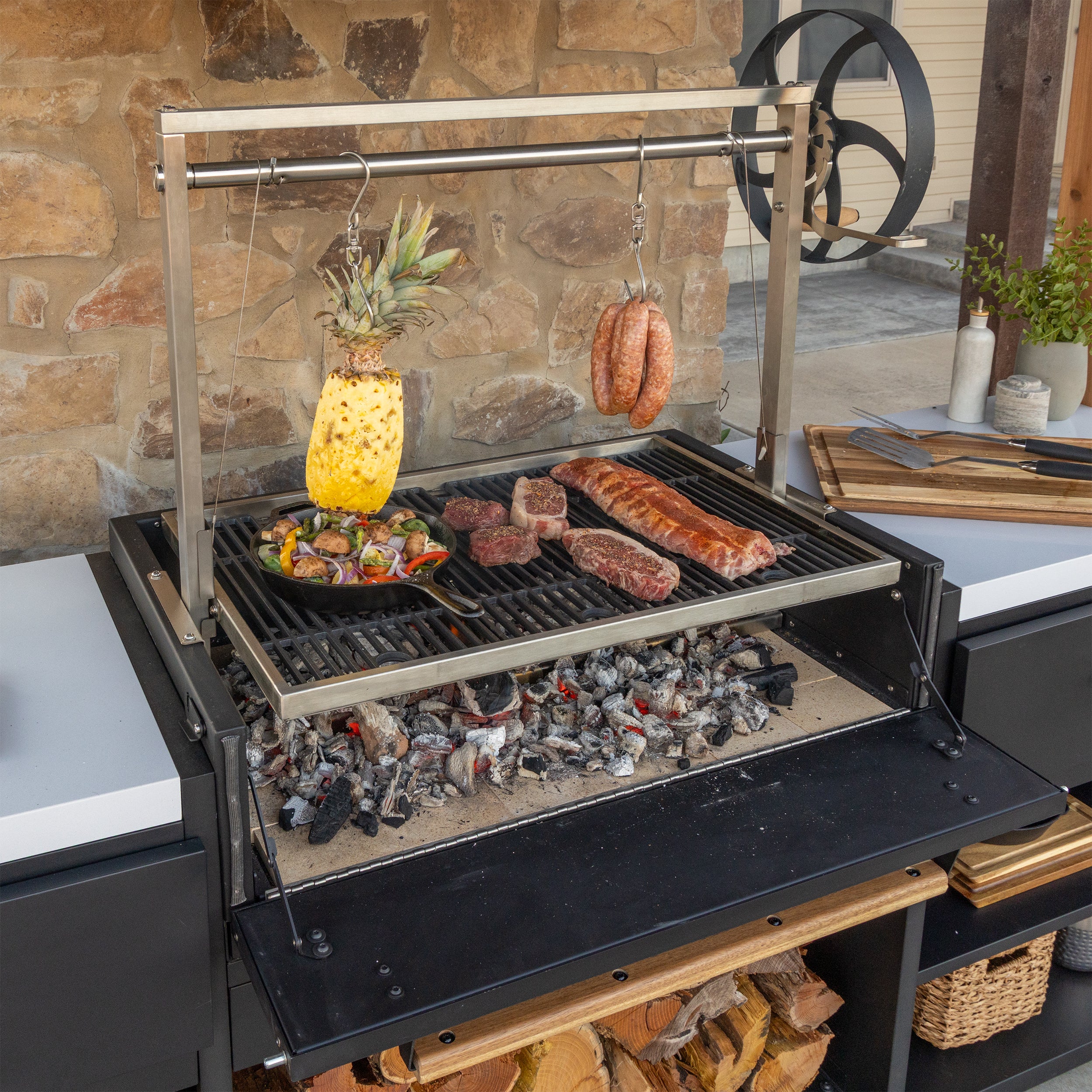 Timber Rock Outdoor Argentine Grill Cook Station - Image 17